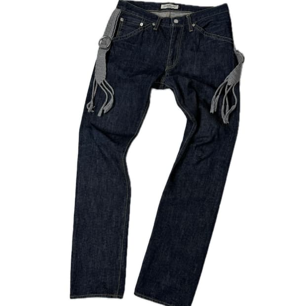 언더커버 프린지 데님 팬츠