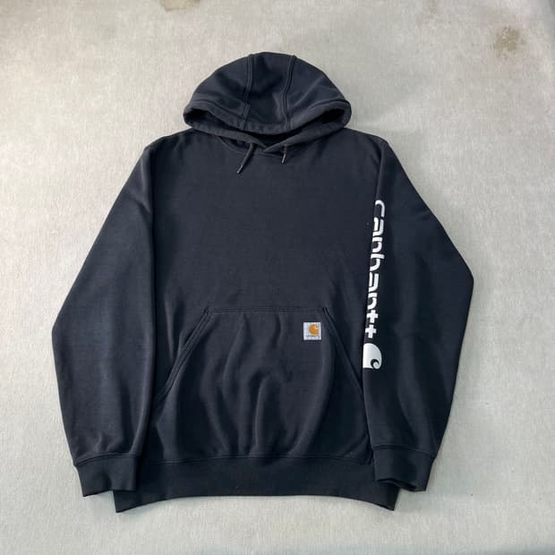 100 칼하트 사이드라인 챠콜 후드티
