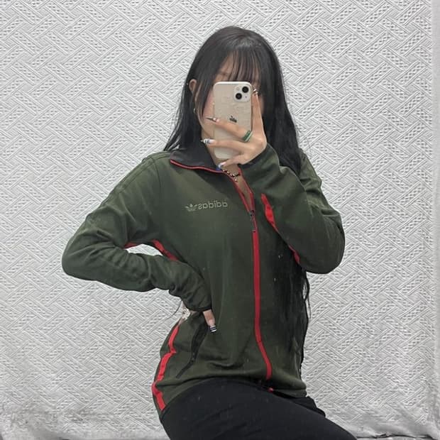 아디다스 올드스쿨 레트로 90's 말차카키 집업 100 C07660