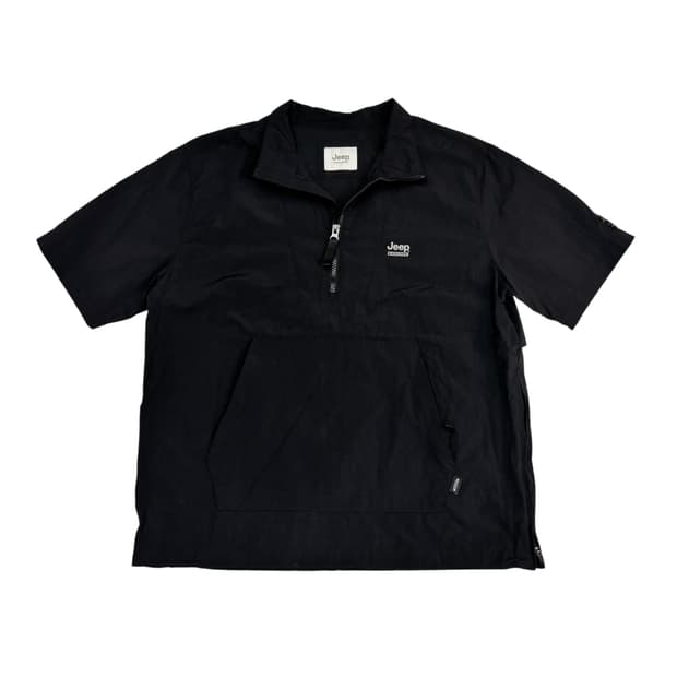 지프 블랙 반팔 아노락 자켓