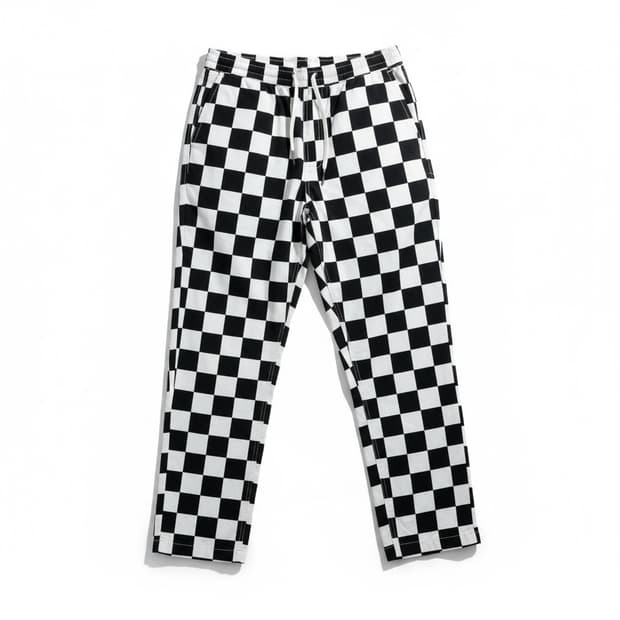 반스 레인지 루즈 테이퍼드 엘라스틱 웨이스트 팬츠 체커보드 M