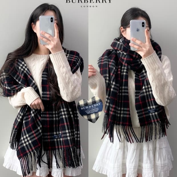 버버리 램스울 머플러