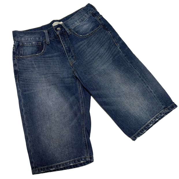 백넘버(BACK NUMBER) 아카이브 워싱 데님 하프 팬츠