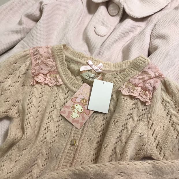 택O 새상품 리즈리사 리즈멜로 히메갸루 라떼갸루 핑크 가디건