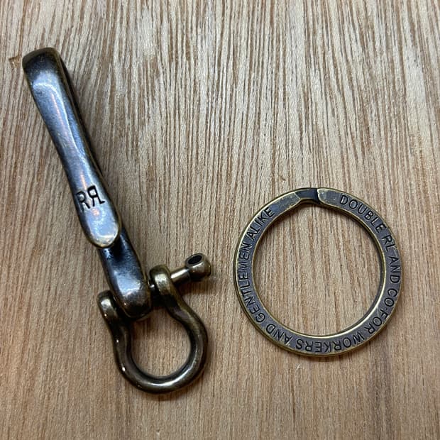 RRL Vintage brass keyring