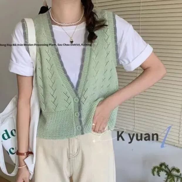 급처새상품!LAP 러블리한 니트조끼베스트 리즈리사st레니본st오즈세컨st