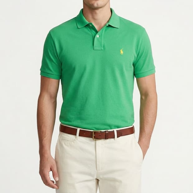 ​[정품] 폴로 랄프로렌 커스텀핏 카라티 그린 L