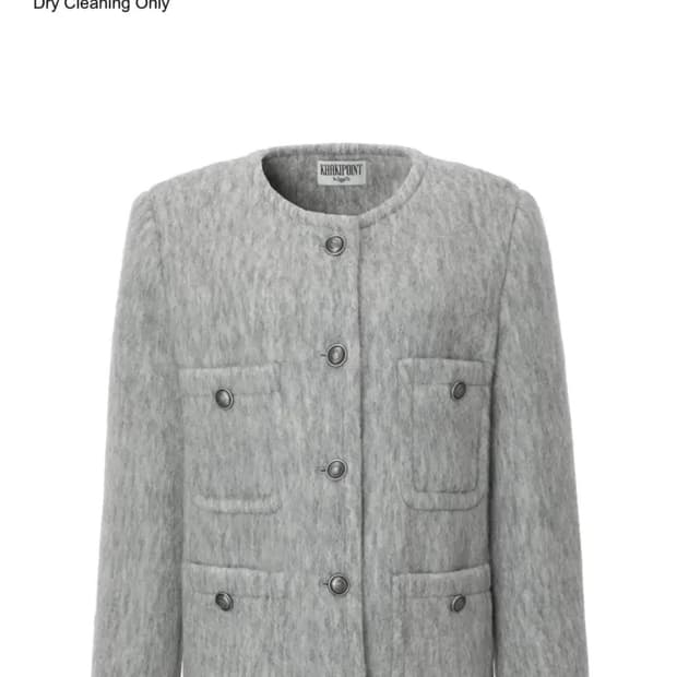 카키포인트 울 자켓 트위드 그레이 wool