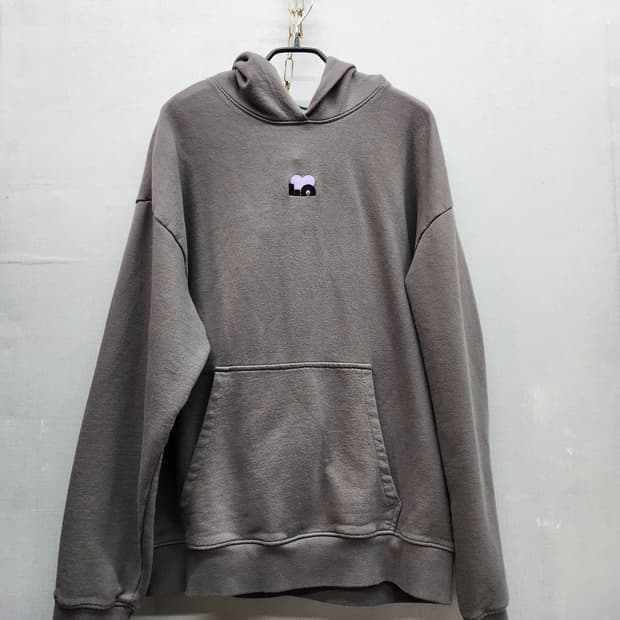 럭키슈에뜨 하트로고 자수 오버핏 후드티 F(XL)