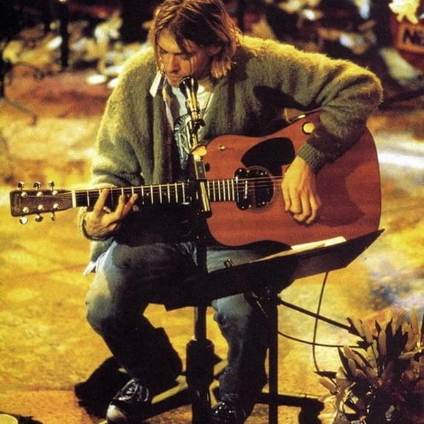 커트코베인 커스텀 모헤어 니트 가디건