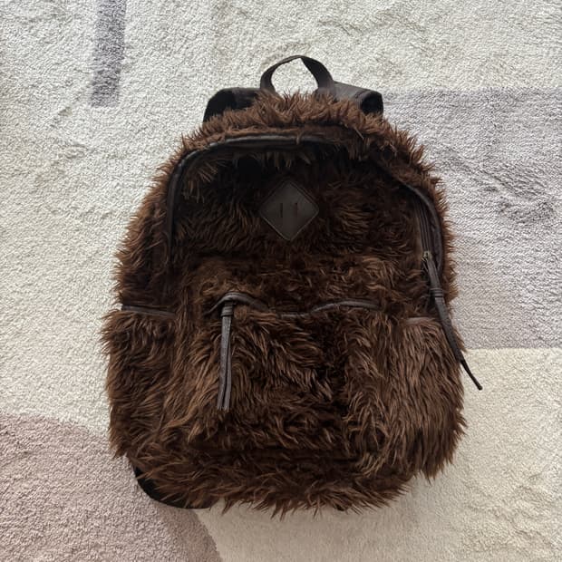 빈티지 퍼 백팩