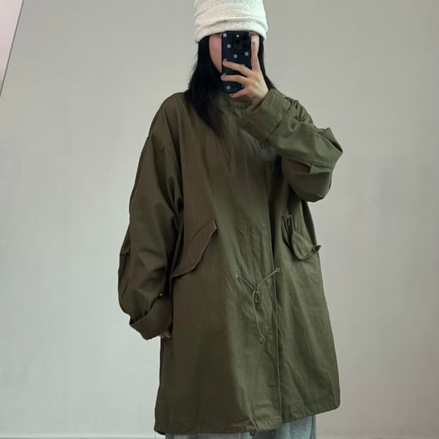 빈티지 카키 야상 자켓