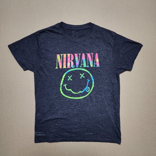 너바나 NIRVANA 레인보우 스마일 밴드티