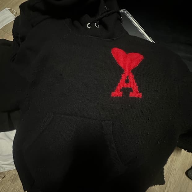 아미 니트 후드티 xs 