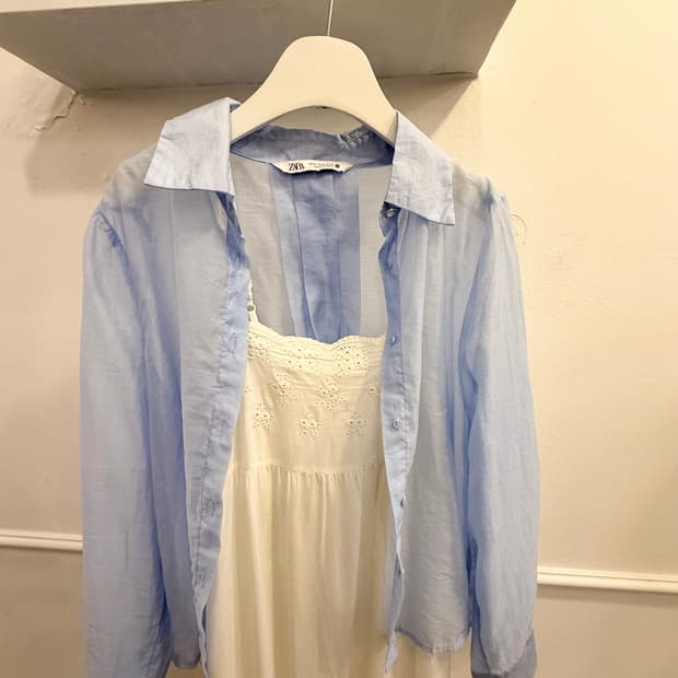 ZARA 자라 하늘색 셔츠