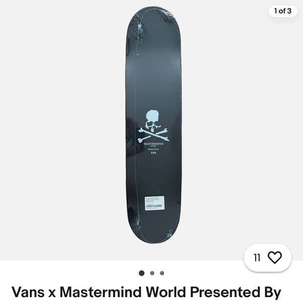 Mastermind x Vans 스케이트 덱 8.0