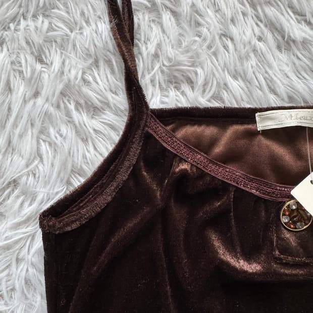 MIEUX 일본빈티지 벨벳 나시 y2k 빈티지나시 미사용제품 M 37