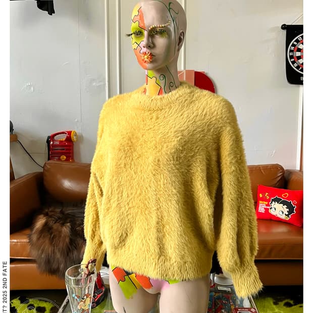 Earth Music & Ecology Fur Knit Sweater