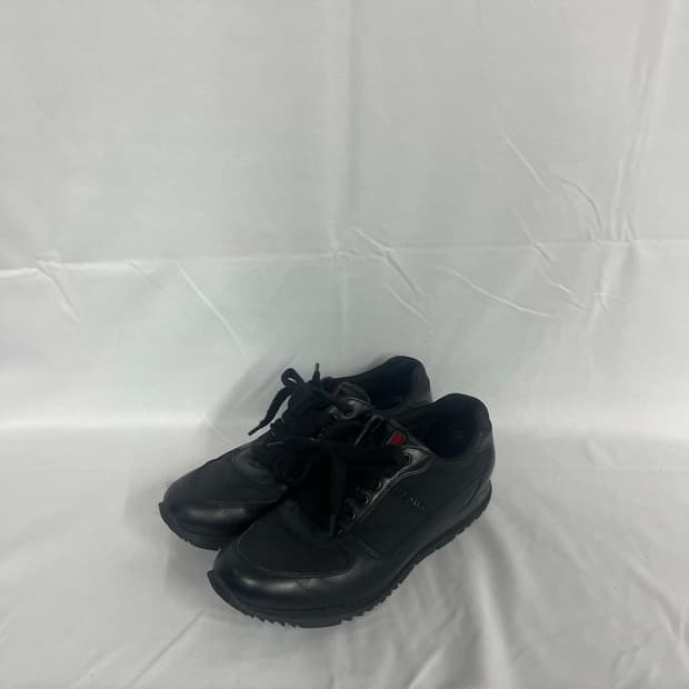 PRADA 프라다 가죽 나일론 스니커즈 6사이즈