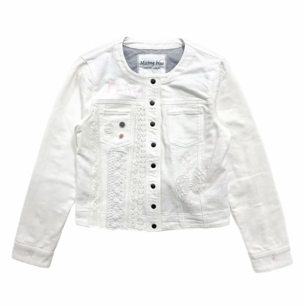 Handmarked White Denim Jacket