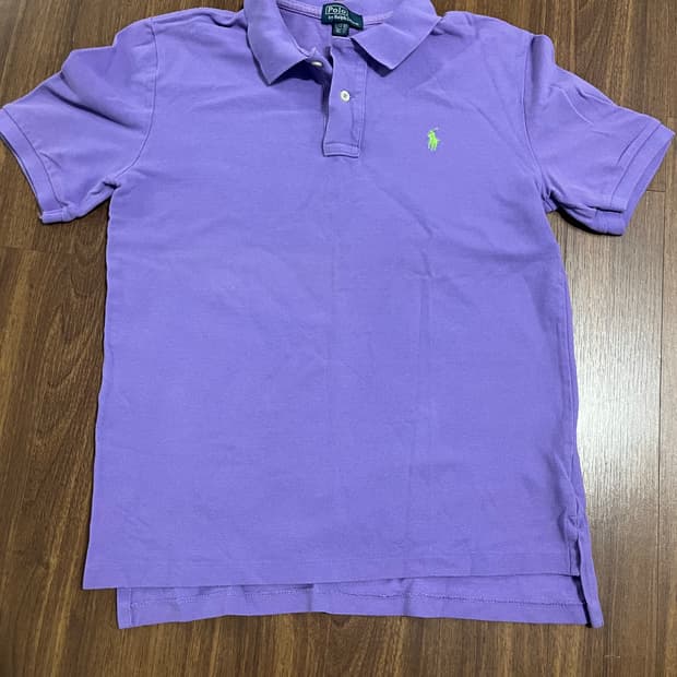 폴로 연보라 반팔 카라티
