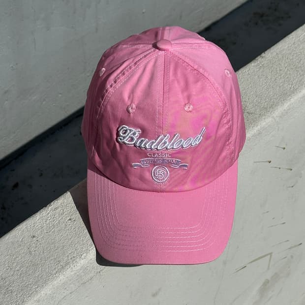 [M] 배드블러드 핑크 나일론 볼캡 모자