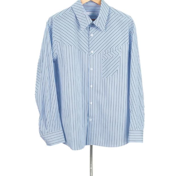 구매) 아이엘 lue 셔츠 블루 스트라이프 48