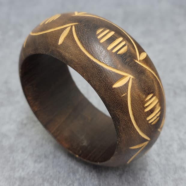 vintage wood bangle