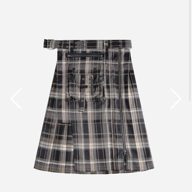 베이컨트 아카이브 AJESS LAYERED LONG SKIRT GREY