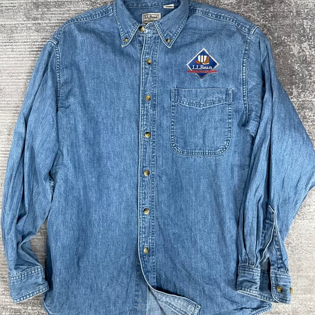 90s vintage L.L.Bean 워크데님 셔츠