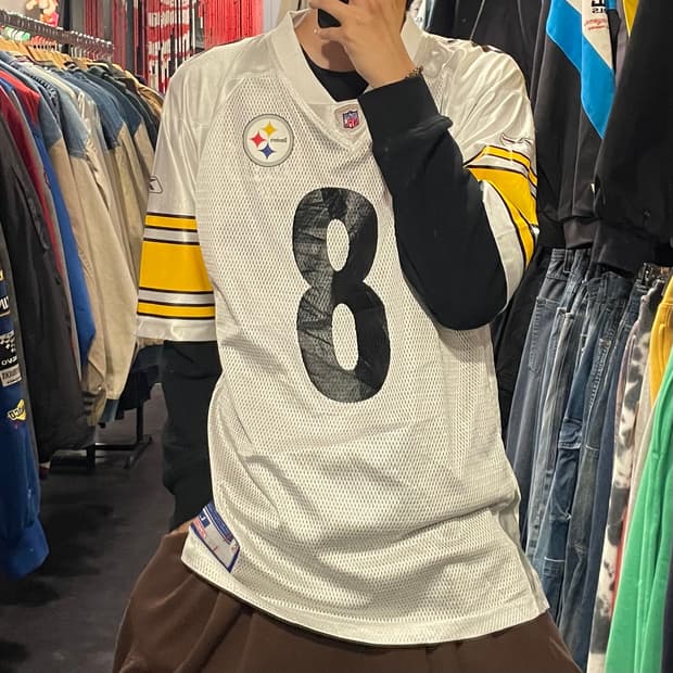 [IM] NFL Steelers 아본테 매독스 No.8 화이트 반팔져지