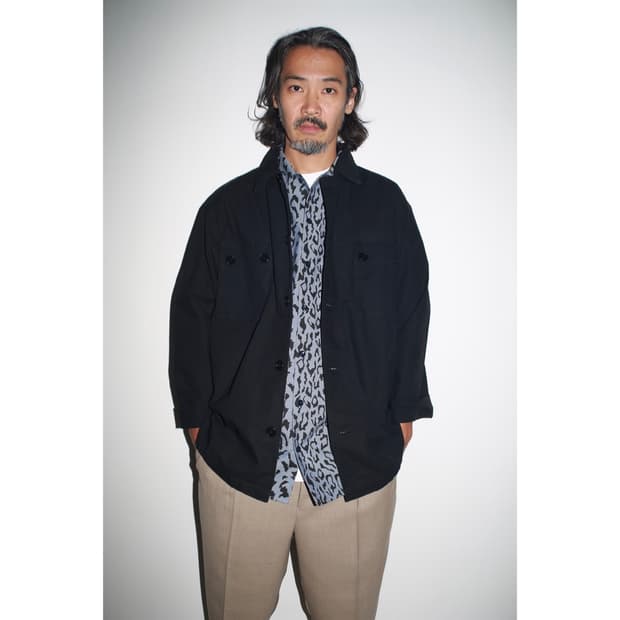 와코마리아 Wacko Maria 아미 셔츠 립스탑 코튼 자켓 블랙 L 