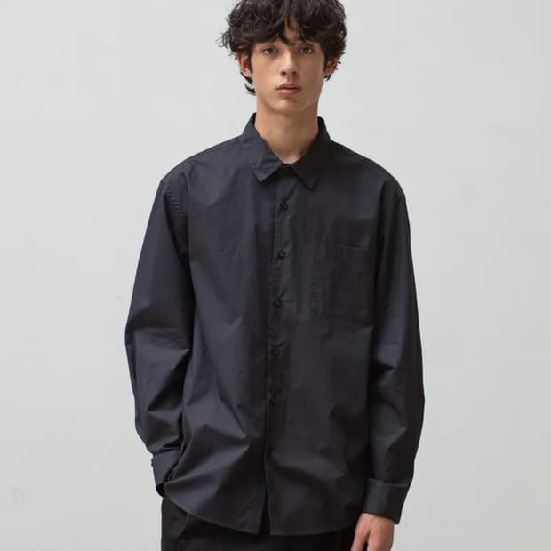 어나더오피스 down town shirt ink navy