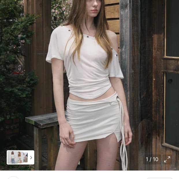 [새상품] 플리즈노팔로우 해리탑 아이보리
