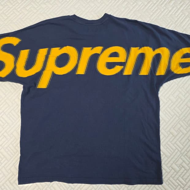 [M] 25ss Supreme Intarsia 빅 백로고 반팔 티셔츠