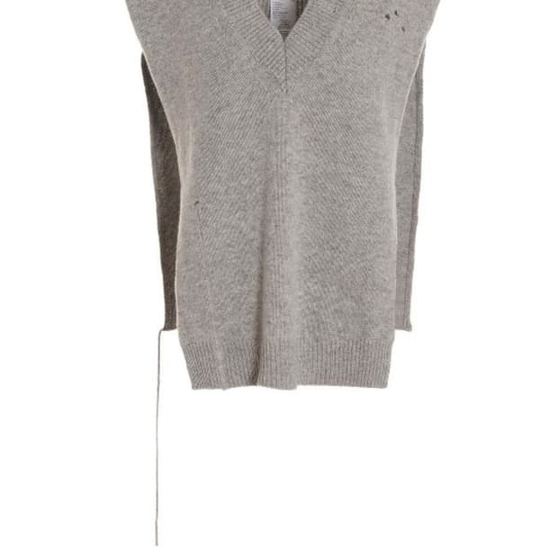 [F] 마르지엘라 사이드 슬릿 디스트레스 니트 베스트