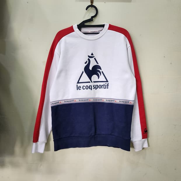 르꼬끄 트리컬러 로고 맨투맨