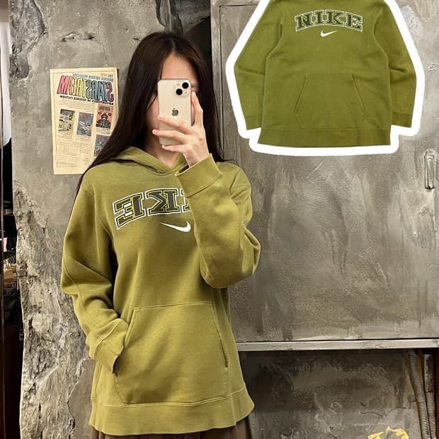 나이키 후드티 그린 L #csz758