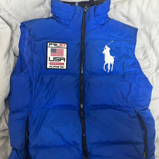 폴로 빅포니 패딩 조끼