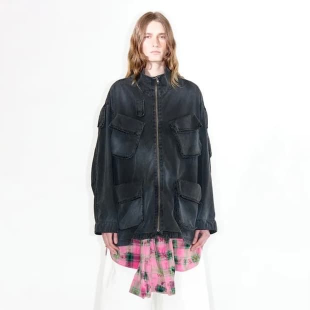 Openyy Cargo Pocket Field 자켓 차콜