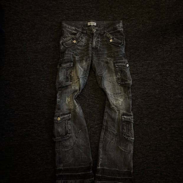 LowBox 00s grunge washing boots cut deni
