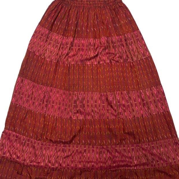 Thai silk red skirt