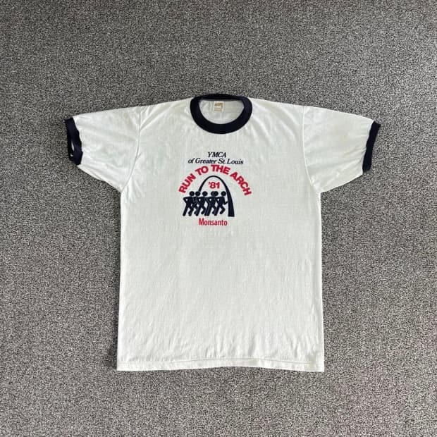 Sportwear 80s 빈티지 링거 티셔츠
