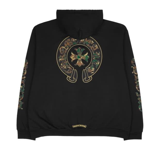 [L] 크롬하츠 카모 홀스슈 후드 블랙