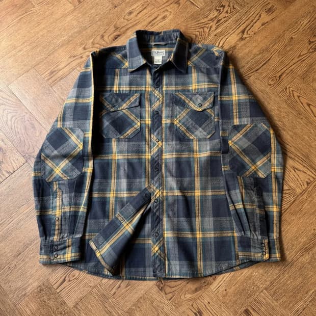 [M]L.L.Bean USA 엘엘빈 타탄체크 버튼다운 플란넬 셔츠