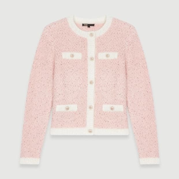 마쥬 루렉스가디건 핑크