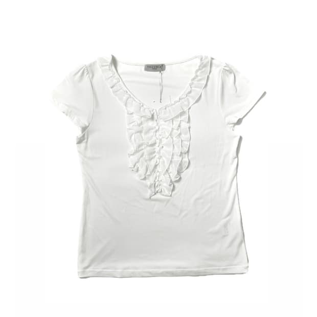 White Frill Top