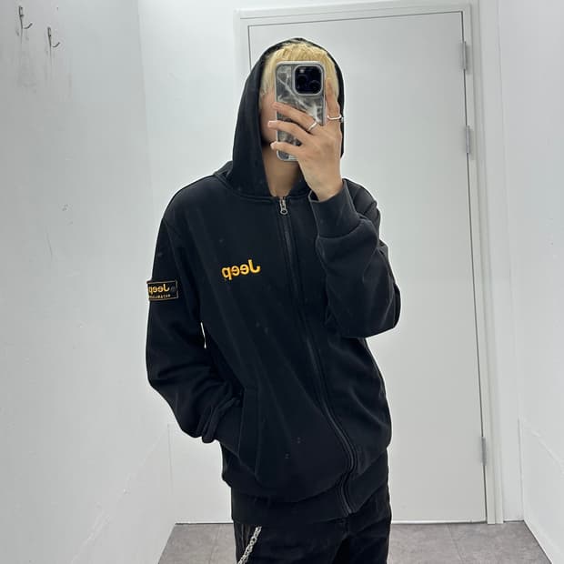 JEEP 소매 패치 후드집업