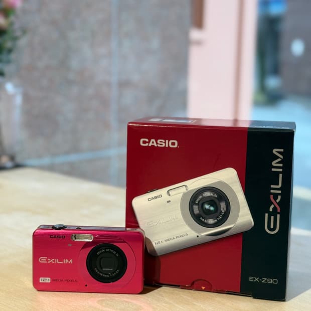 바로사용/작례o) 카시오 엑슬림 ex z90 핑크