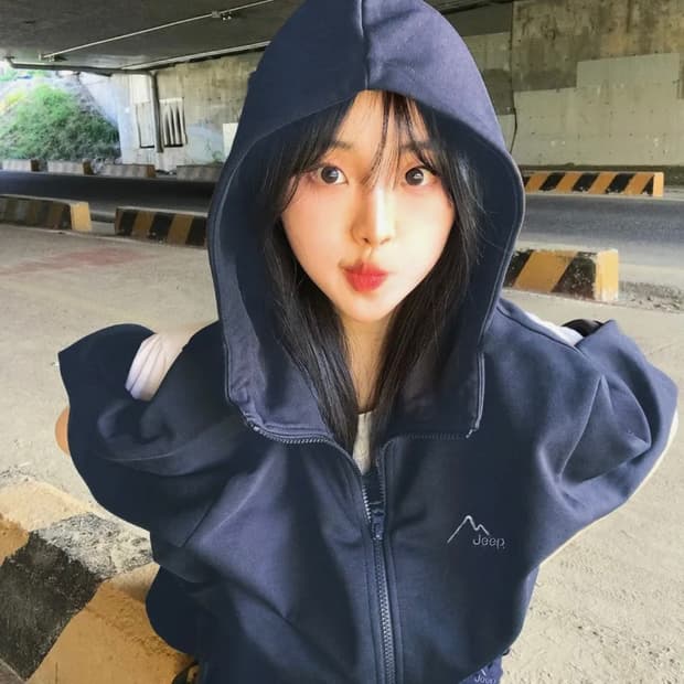 지프 [330g] 피그먼트 2way Peak-Logo 후드집업